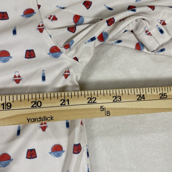 NWT Swannies Golf Polo Shirt Mens Large Swim Pool Pattern Short Sleeve *Logo - Picture 10 of 12